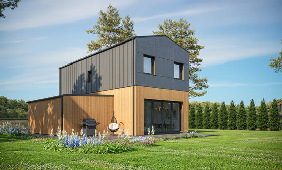 Divstāvu māja modernā stilā - Modern Duo